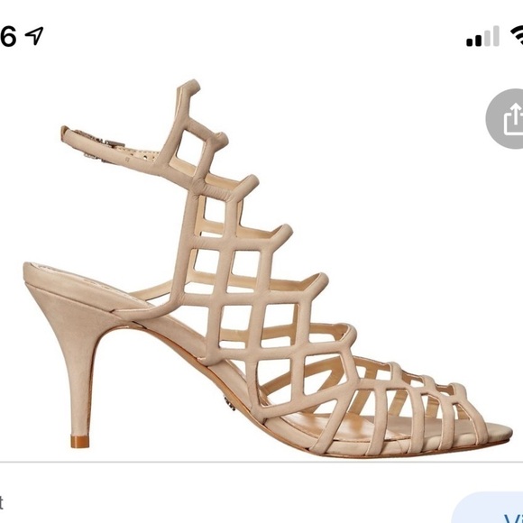 SCHUTZ•JULIANA CAGED HEEL NUDE size 5.5 - Picture 2 of 13